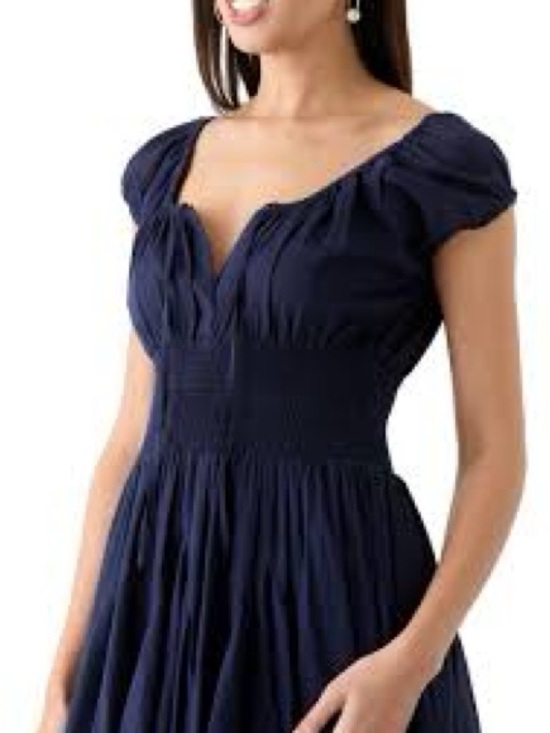 Philosophy Dresses & Skirts - Philosophy Navy Blue Midi Dress with Cap Sleeves